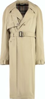 Balenciaga Women's Cotton Trench Coat in Beige | Size 34 | 769012TBP01 Color 9799