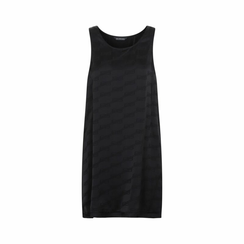 Balenciaga Women's Monogram Sleeveless Top in Black | Size 34 | 746254TMO68