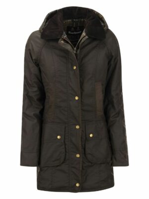 Barbour Women's Bower Wax Jacket in Olive | Size 10 | LWX0534LWX