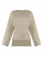 Bottega Veneta Women's Cotton And Silk Top in Beige | Size 38 | 785156V3YS0