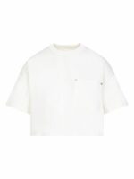 Bottega Veneta Women's Cotton Crop Top in Panna | Size XS | 777597VKLZ0 Color 9071