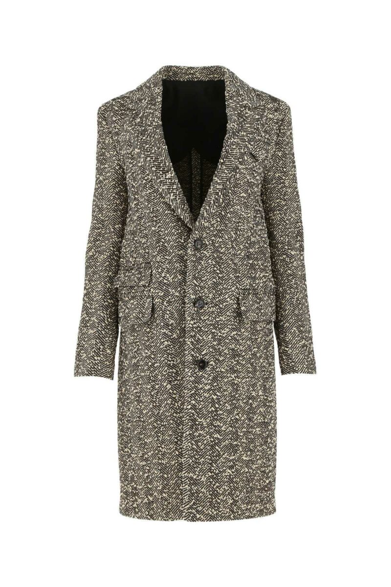 Bottega Veneta Women's Single-Breasted Boucle' Fabric Coat | Size 40 | 663385V0XP0 Color 2045