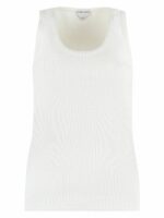 Bottega Veneta Women's Top Tank Top in White | Size XS | 715043V2I50