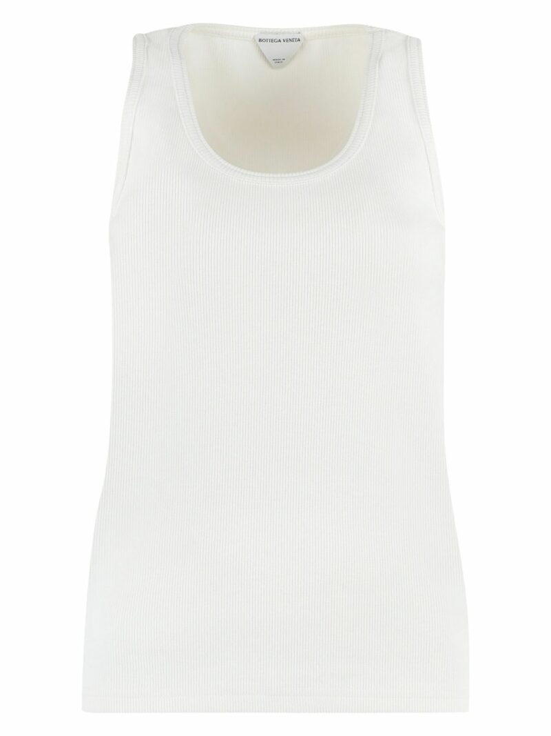 Bottega Veneta Women's Top Tank Top in White | Size XS | 715043V2I50