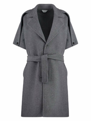 Bottega Veneta Women's Wool And Cashmere Coat in Grey | Size 40 | 745697V3EK0 Color 8531