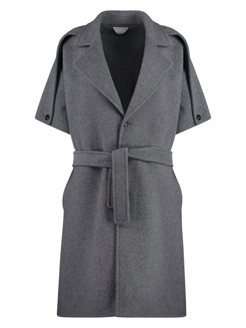Bottega Veneta Women's Wool And Cashmere Coat in Grey | Size 40 | 745697V3EK0 Color 8531