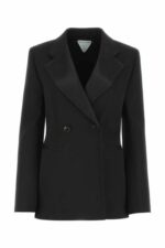 Bottega Veneta Women's Wool Jacket in Black | Size 42 | 716069VKIV0