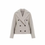 Brunello Cucinelli Women's Db Couture Wool Coat in Nude & Neutrals | Size 40 | MD5327960P