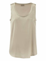 Brunello Cucinelli Women's Reversible Stretch Silk Satin Top in Beige | Size XS | M0C59E0600