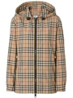 Burberry Women's Check Motif Hooded Jacket in Beige | Size 10 | 8059490A7028