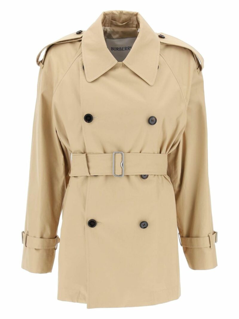 Burberry Women's Cotton Trench Coat in Beige | Size 10 | 8089783A3743