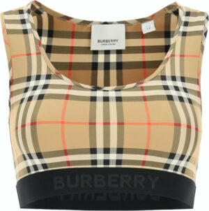 Burberry Women's Dalby Check Sport Top in Mixed Colours | Size XS | 8049477