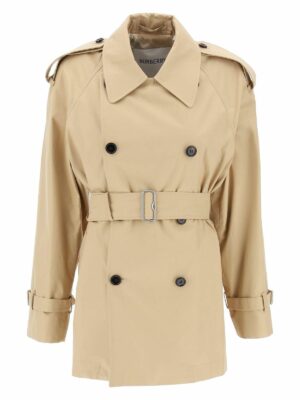 Burberry Women's Double-Breasted Midi Trench Coat in Beige | Size 6 | 8089783