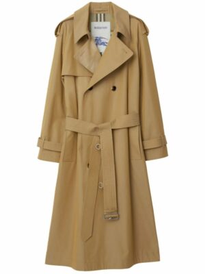Burberry Women's Kensington Heritage Belted Trench Coat in Brown | Size 6 | 8088873