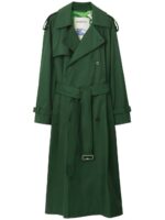 Burberry Women's Long Trench Coat in Green | Size 6 | 8083658