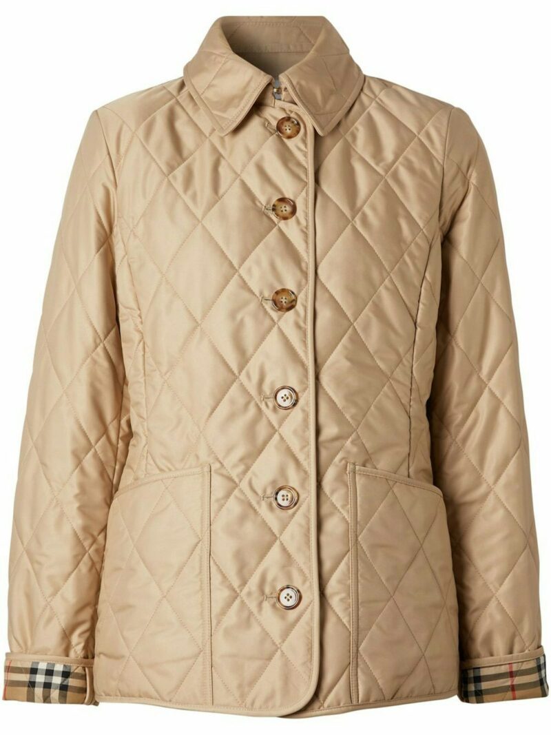 Burberry Women's Quilted Jacket in Beige | Size XS | 8049868A4170