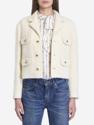 Celine Women's Chasseur Jacket in Cream | Size 36 | 2V34W227V