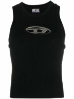 Diesel Women's Logo Tank Top in Black | Size Large | A096210DLAX9XX