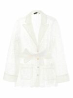 Dolce & Gabbana Women's Lace Jacket in White | Size 44 | F5R56TFLM55 Color W0111