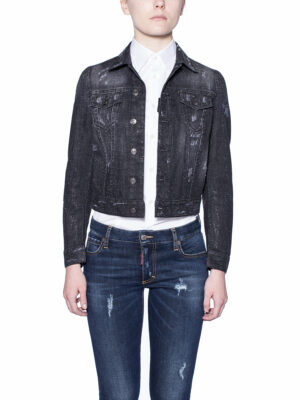 Dsquared2 Women's Jacket With Studs in Black | Size 38 | GAM0483-30357-900 Color Black