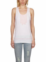 Dsquared2 Women's Tulle Double Tank Top in Pink | Size Small | JFZ0051-964 Color Pink