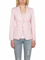 Dsquared2 Women's Two Buttons Stretch Cotton Jacket in Pink | Size 38 | JBN0509-387 Color Pink