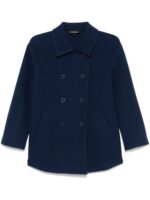 Emporio Armani Women's Double-Breasted Coat in Blue | Size 38 | 6D2B6E