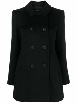 Emporio Armani Women's Wool And Cashmere Blend Coat in Black | Size 42 | 0NB50T2NWEZ0999