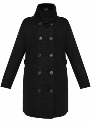 Emporio Armani Women's Wool Blend Coat in Black | Size 40 | 6D2LT72M03Z0999