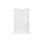 Ermanno Scervino Women's Tank Top in Metallic | Size Medium | D441L303CTNLT