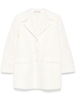 Ermanno Scervino Women's Wool Single-Breasted Coat in White | Size 42 | D456D303RHNG14800