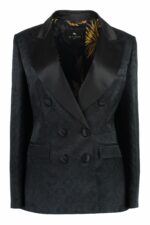 Etro Women's Double-Breasted Jacket in Black | Size 44 | 121800487 Color 001