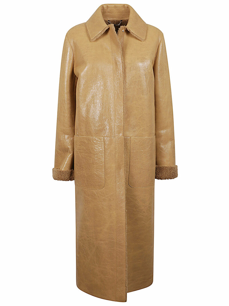 Fendi Women's Sheepskin Coat in Beige | Size 40 | FM5378