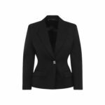 Givenchy Women's 4G Liquid Wool Jacket in Black | Size 34 | BW30JM15CT