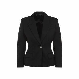 Givenchy Women's 4G Liquid Wool Jacket in Black | Size 34 | BW30JM15CT