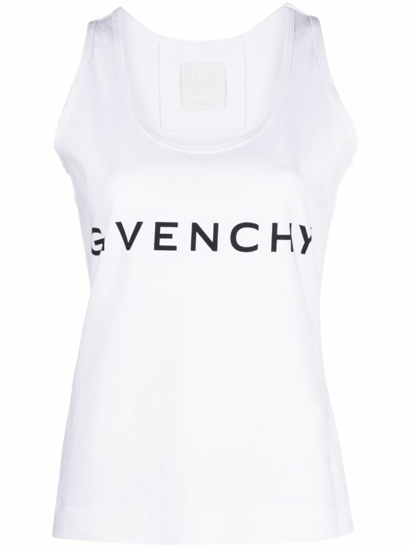 Givenchy Women's Cotton Tank Top in White | Size Medium | BW70AZ3YAC Color 116