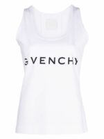 Givenchy Women's Logo Cotton Tank Top in White | Size Medium | BW70AZ3YAC