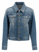 Golden Goose Women's Short Denim Jacket in Blue | Size 42 | GWP00846P000621