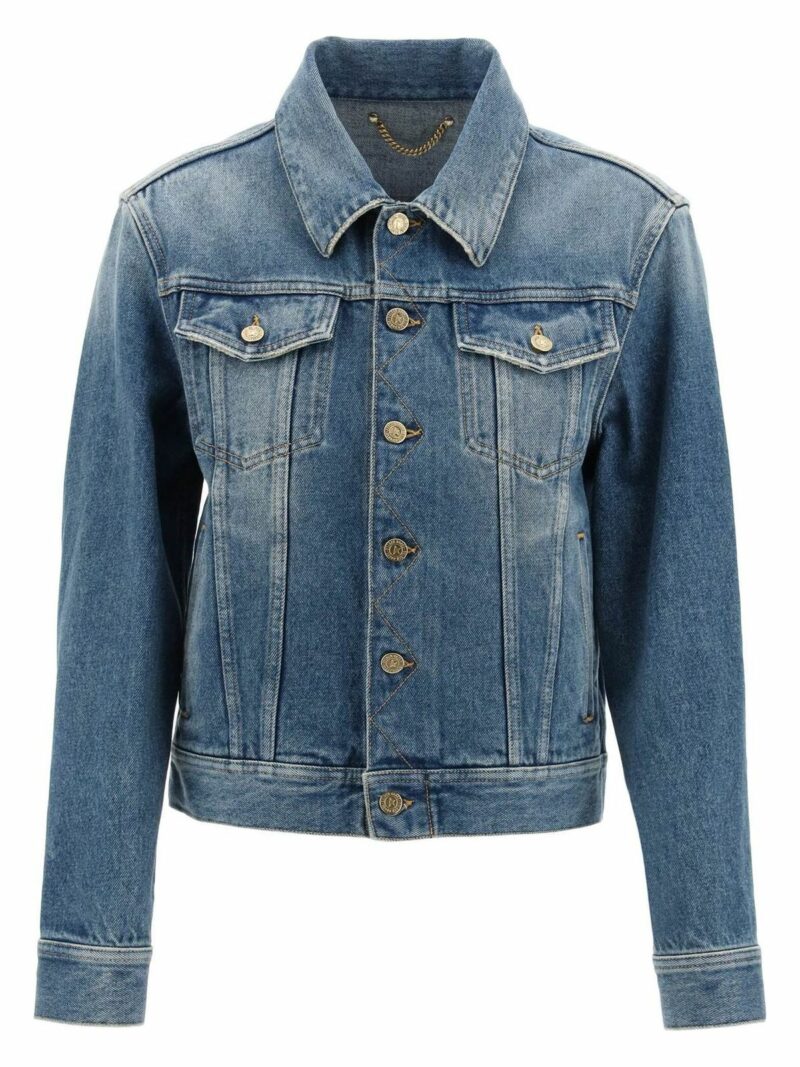 Golden Goose Women's Short Denim Jacket in Blue | Size 42 | GWP00846P000621