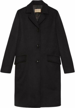 Gucci Women's Wool Coat in Black | Size 40 | 770042ZHW03