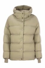 Herno Women's Nylon Microfibre Bomber Jacket in Beige | Size 44 | PI001912D