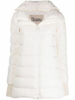 Herno Women's Quilted Coat in White | Size 42 | PI0660D12004Z