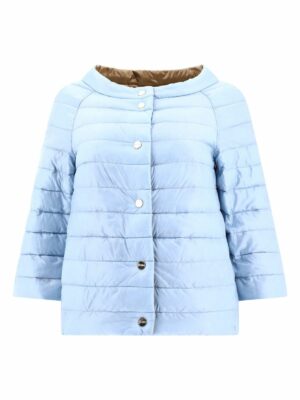 Herno Women's Quilted Reversible Down Jacket in Light Blue | Size 40 | PI0769D120179021