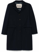 Herno Women's Twill Coat in 9200 Blu Navy | Size 46 | CA000556D12625 Color 9200 Color BLU Color NAVY