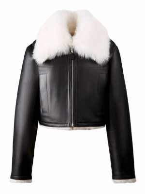 Hogan Women's Shearling Reversible Jacket in Black | Size Small | KJW0249025PWNP