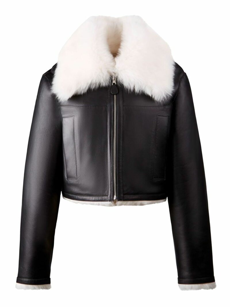 Hogan Women's Shearling Reversible Jacket in Black | Size Small | KJW0249025PWNP