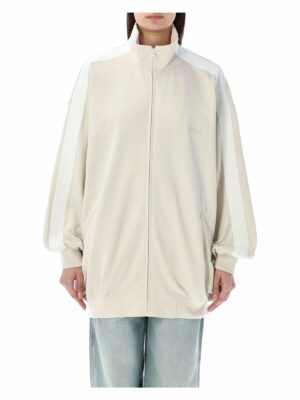 Isabel Marant Etoile Women's Oversized Rejane Track Jacket in Ecru | Size 36 | 24PVE0298FAB1G01I Color 23EC