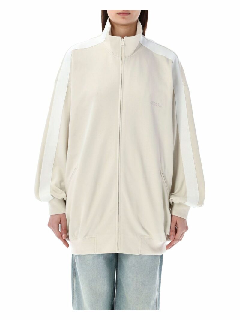 Isabel Marant Etoile Women's Oversized Rejane Track Jacket in Ecru | Size 36 | 24PVE0298FAB1G01I Color 23EC