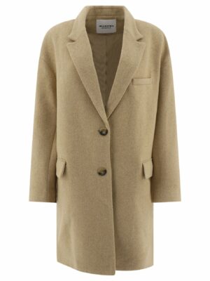 Isabel Marant Etoile Women's "limiza" Coat in Beige | Size 38 | 24AMA0087FBB3D05E23EC