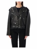 Isabel Marant Women's Audric Leather Jacket in Black | Size 38 | 24PVE0171FCA4B01I Color 01BK